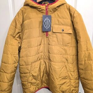 St. John's Bay Water-Resistant Puffer Pullover Hoodie - Kemmerer Gold